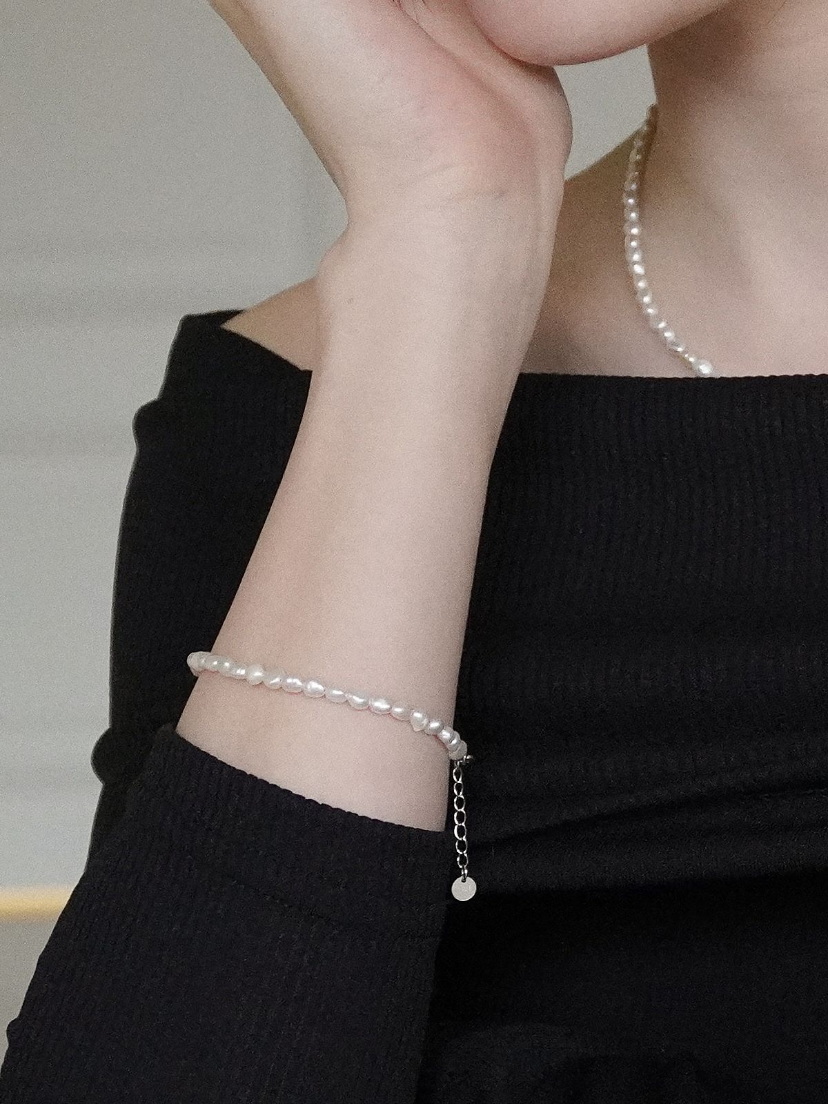 제마드(GEMADE) Cream pearl bracelet #B030