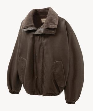 8286 빈티지 코팅 레더 무스탕 (BROWN)