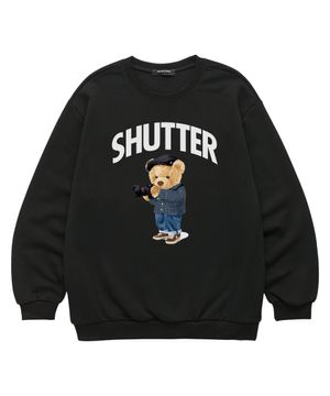 CAMERA BEAR 맨투맨 (SLS035) 블랙