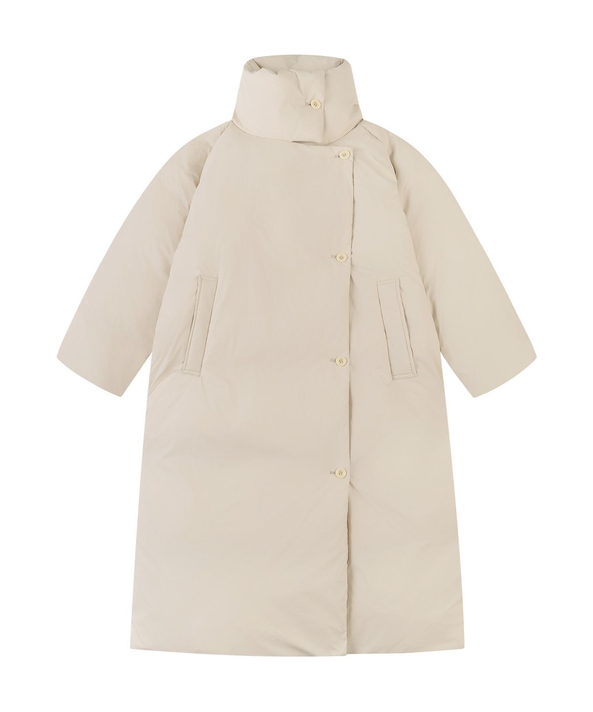 시야쥬(SIYAZU) SIOT4160 덕다운 패딩 롱 코트_Light beige