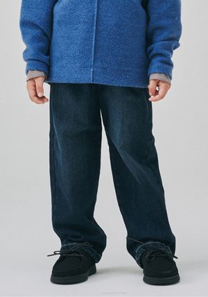 BZ63PT02NV 네이비 블루 워싱 데님 일자팬츠