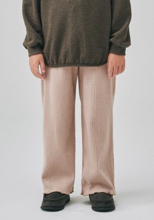 BZ64PT05BG 베이지 골지 일자 팬츠