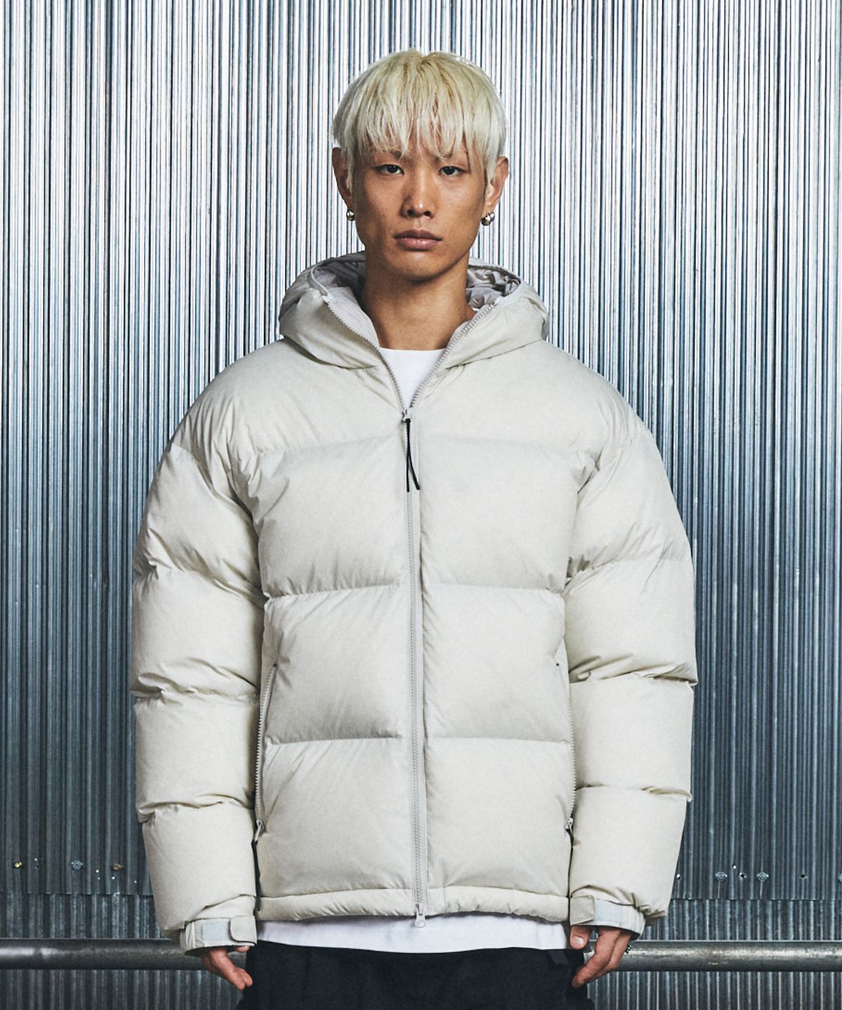 칼라파타르(KALAPATTHAR) POCKET LOGO DUCK DOWN SHORT PADDED JACKET - GRAY