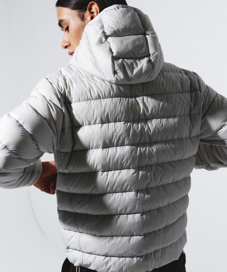 BACK LOGO DUCK DOWN LIGHTWEIGHT PADDED JACKET -LIGHT BLUE