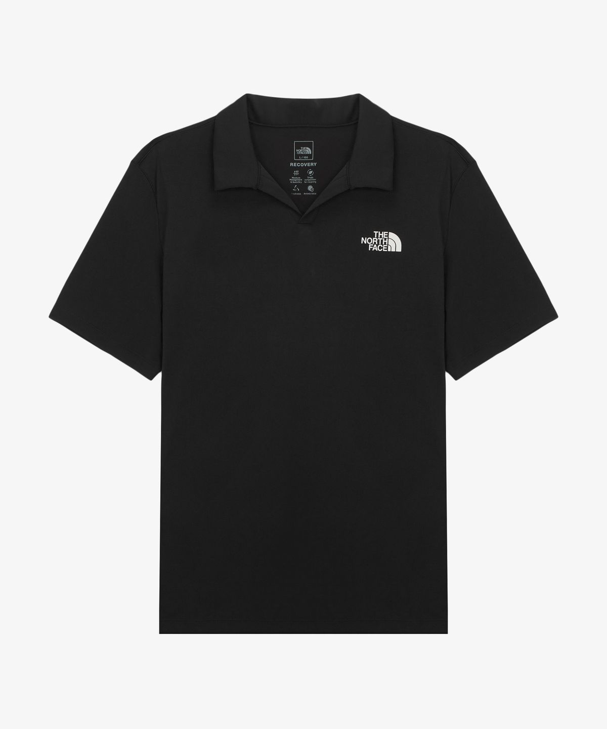 노스페이스(THE NORTH FACE) NT7PS10A 남성 리커버리 반팔 폴로 BLACK