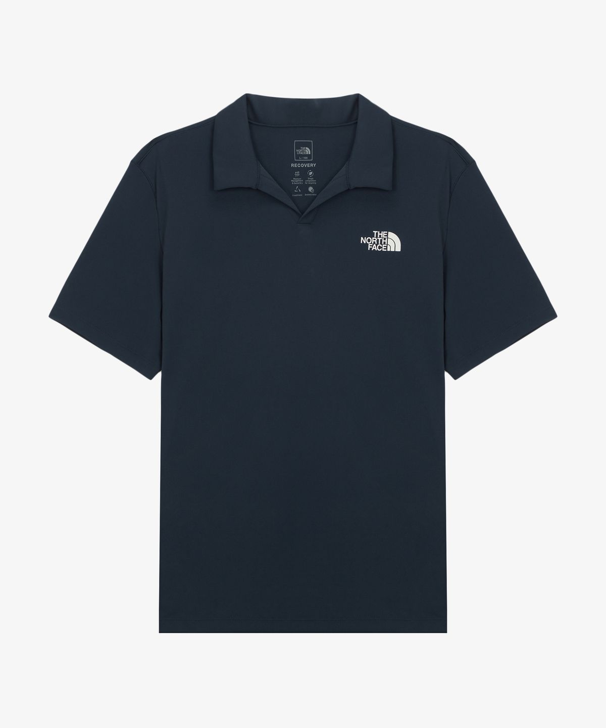 노스페이스(THE NORTH FACE) NT7PS10B 남성 리커버리 반팔 폴로 NAVY