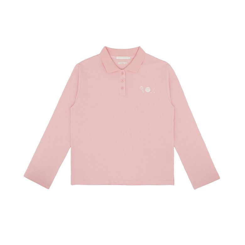 Sports Club Tee Holder Long Sleeve PK Shirt (bubble pink)
