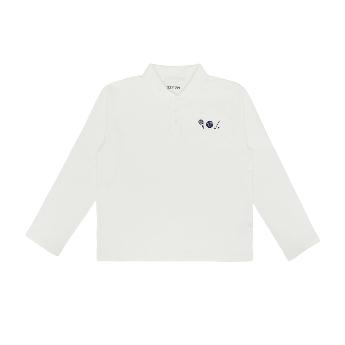 피브비(PIV’VEE) Sports Club Tee Holder Long Sleeve PK Shirt (cloud white)