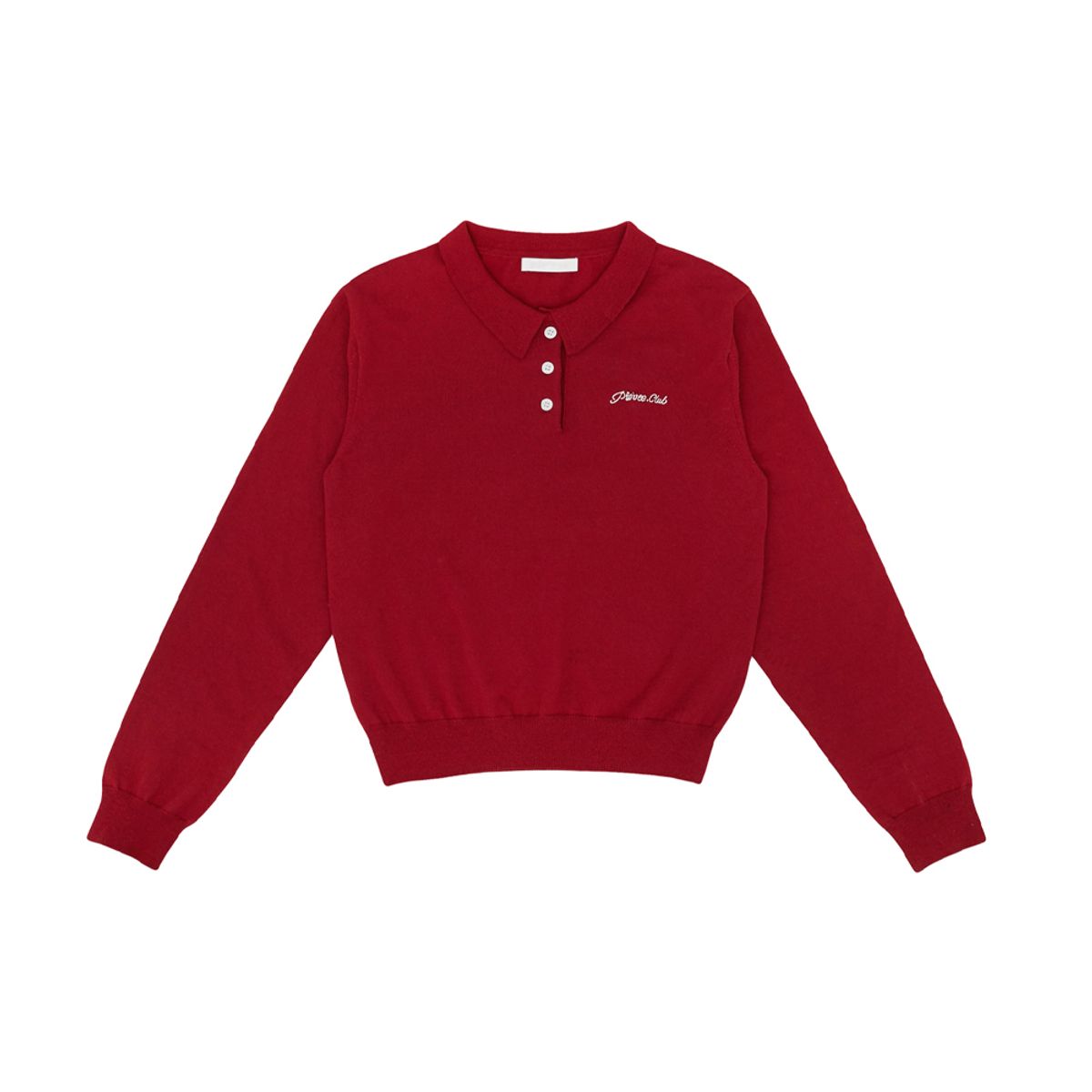 피브비(PIV’VEE) Cotton Cashmere Knit PK Shirt (wine red)
