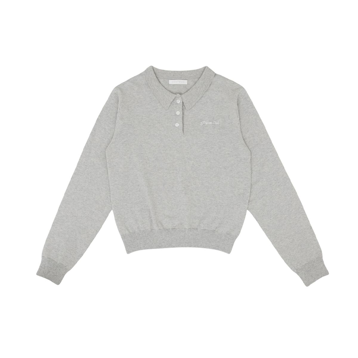 피브비(PIV’VEE) Cotton Cashmere Knit PK Shirt (snow grey)