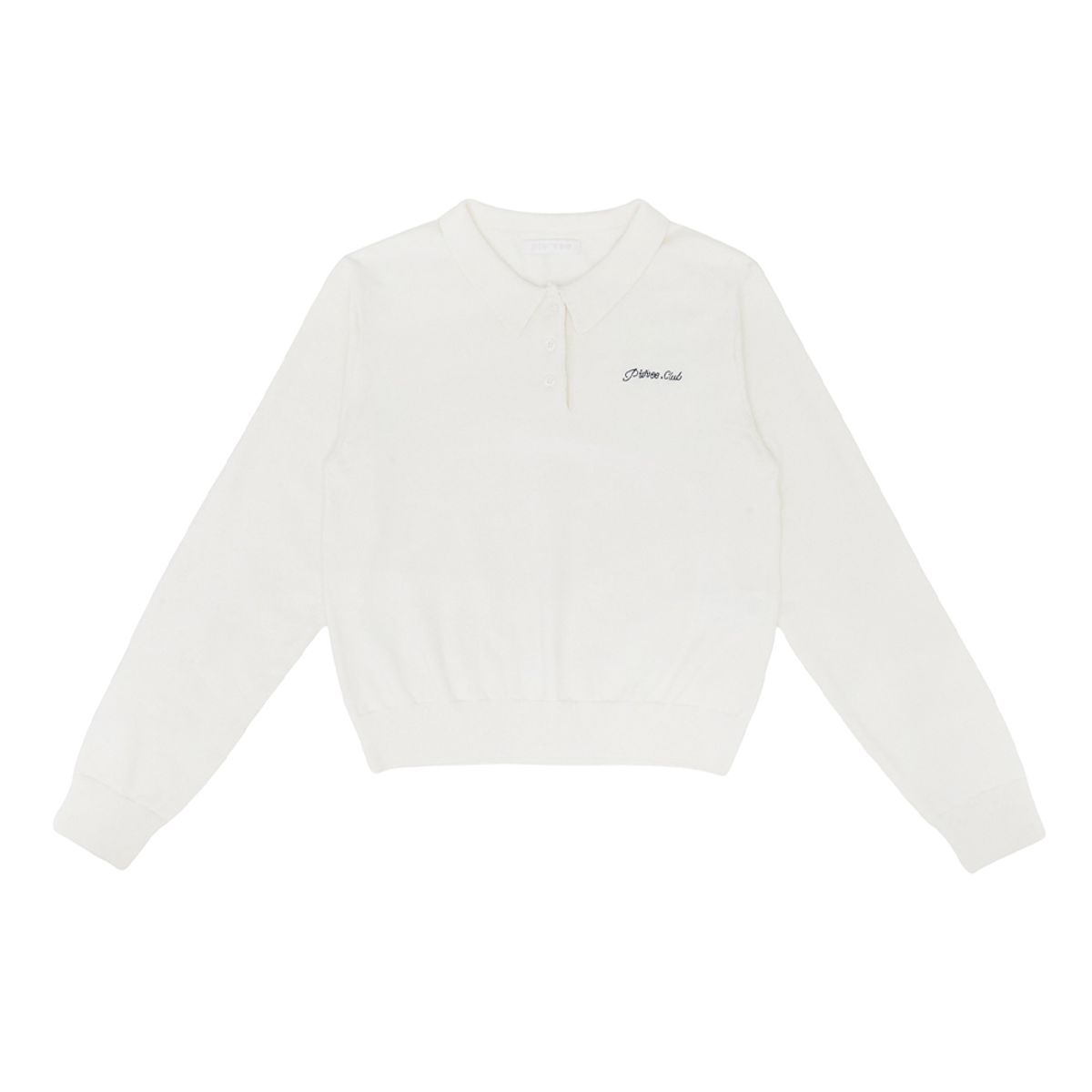 피브비(PIV’VEE) Cotton Cashmere Knit PK Shirt (cloud white)