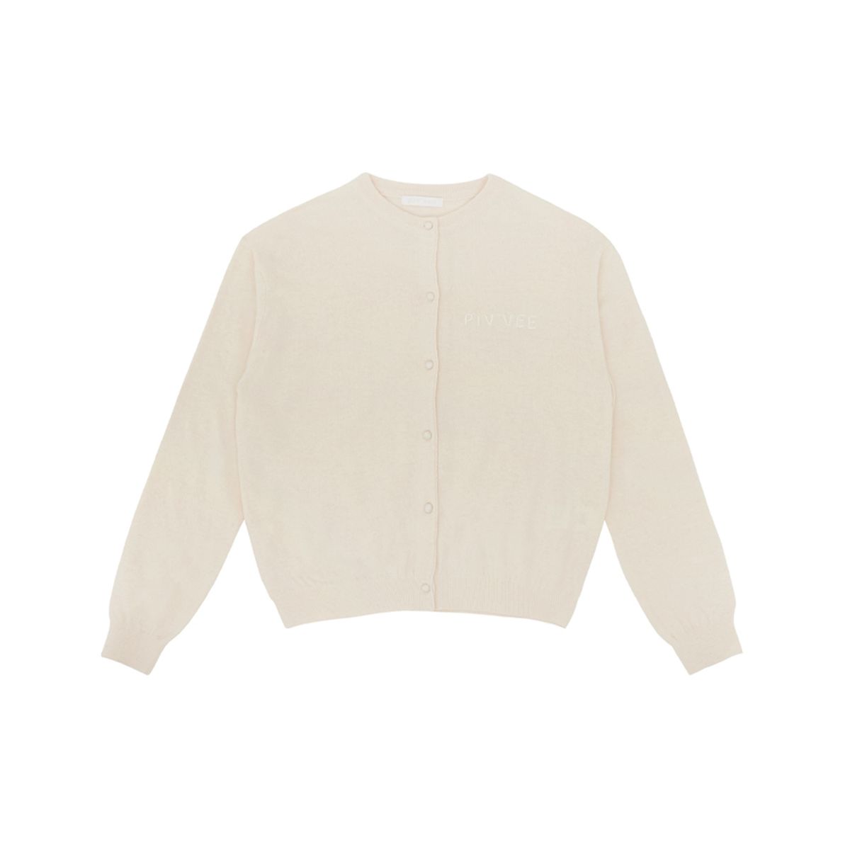 피브비(PIV’VEE) Hand-stitched Knit Cardigan (sand beige)