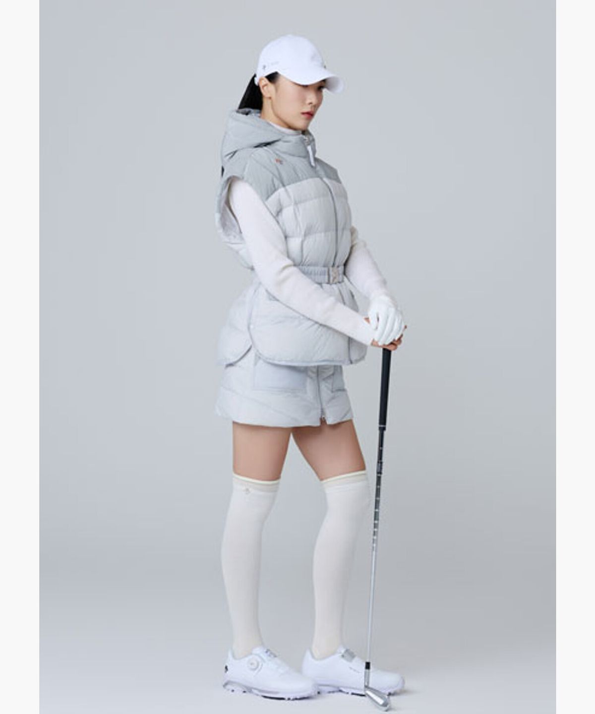 데상트 골프(DESCENTE GOLF) 여성 A라인 다운 스커트  DQ42WFSKOC