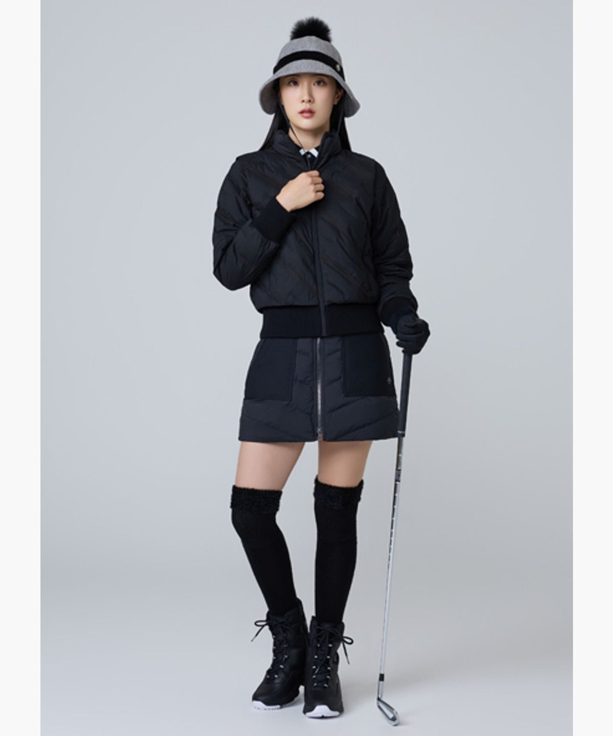 데상트 골프(DESCENTE GOLF) 여성 A라인 다운 스커트  DQ42WFSKOC