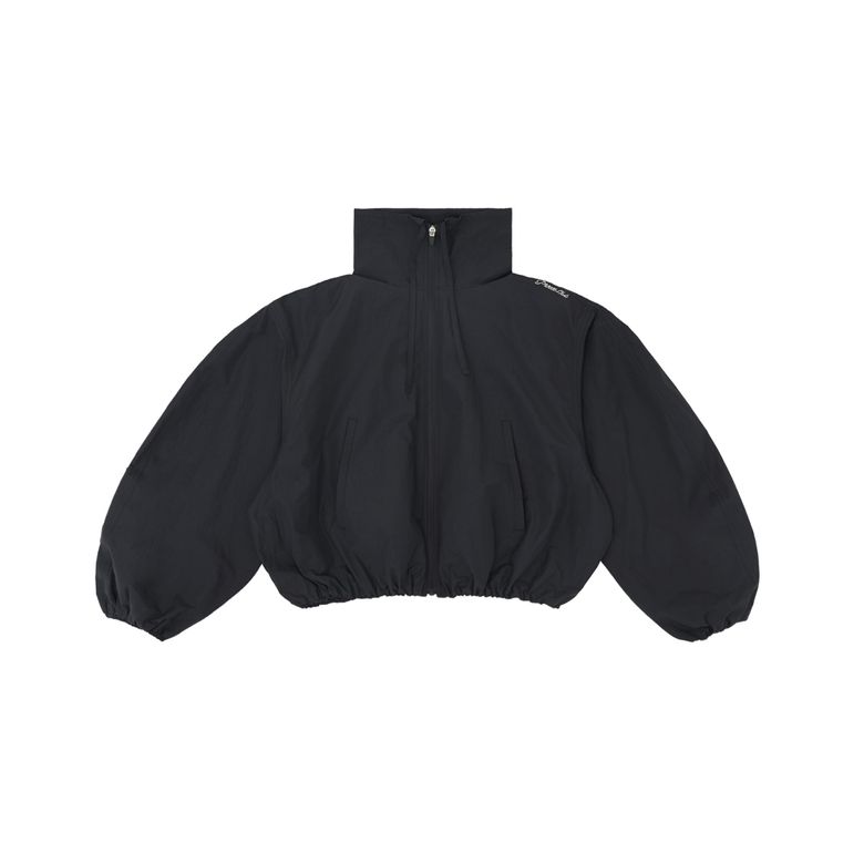 Balloon Sleeve Windbreaker (fuzzy charcoal)