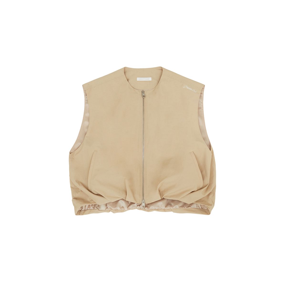 피브비(PIV’VEE) Puffed Hem Vest (milk tea beige)