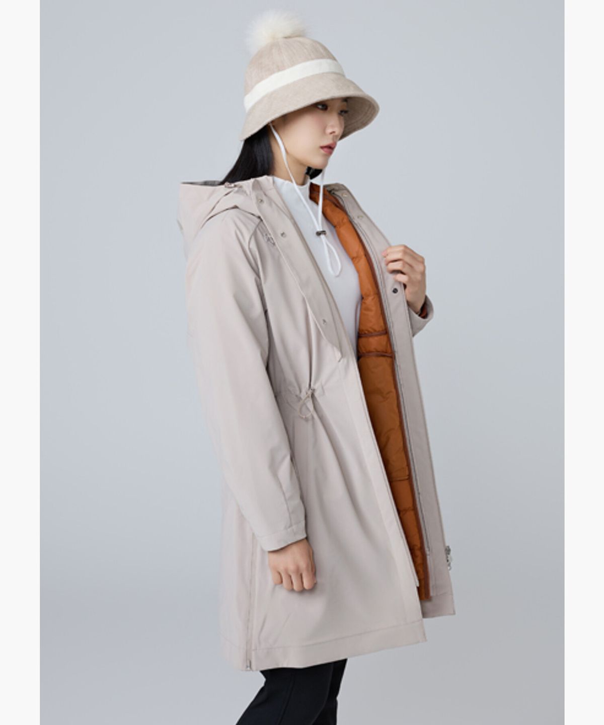 데상트 골프(DESCENTE GOLF) 여성 2IN1 롱다운 점퍼  DQ42WFDJN1