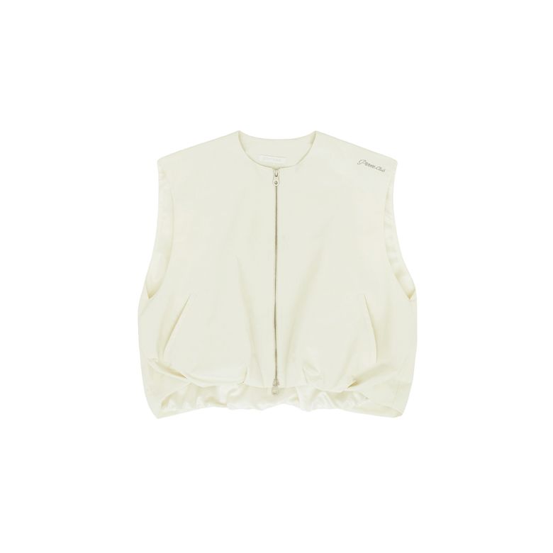 Puffed Hem Vest (sand beige)