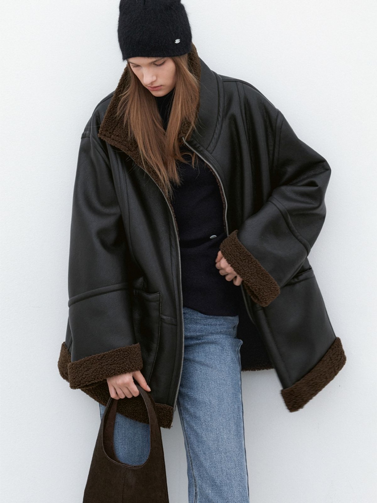 아틀리에 나인(ATELIER NAIN) HIGHNECK REVERSIBLE MUSTANG HALF JUMPER (JP-593)