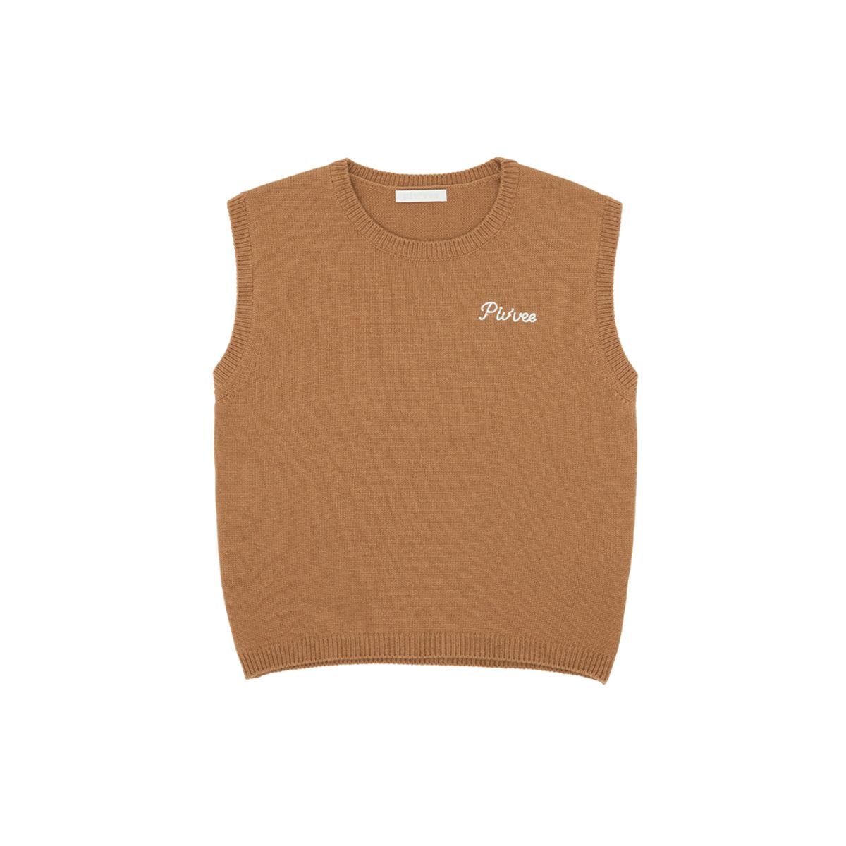 피브비(PIV’VEE) Giant Smiley Knit Vest (squirrel brown)