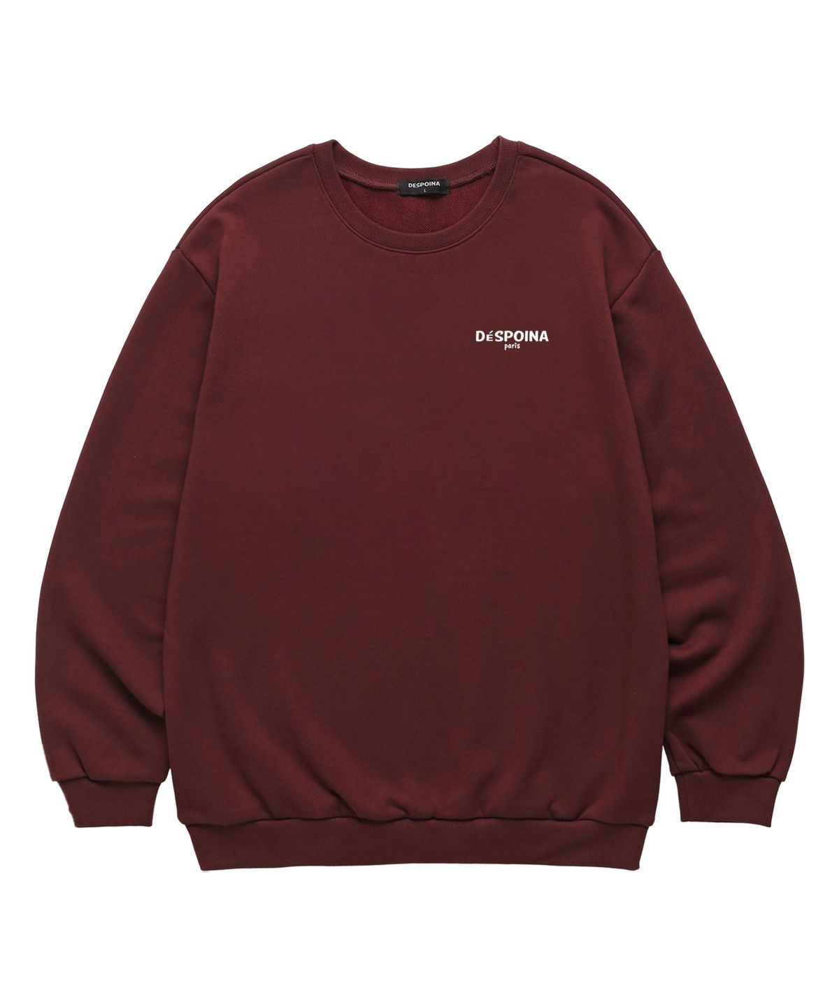 우즈(OUSE) Signature small logo 맨투맨 (DLS022) 버건디