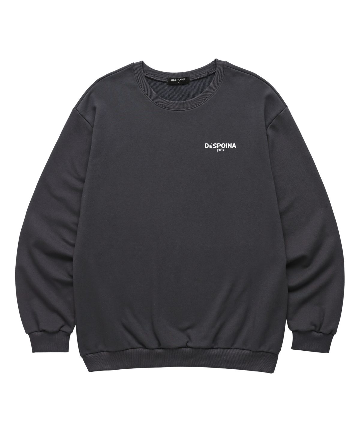 우즈(OUSE) Signature small logo 맨투맨 (DLS022) 차콜