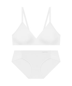 백 로고포인트 후크리스 브라렛 햄팬티 세트