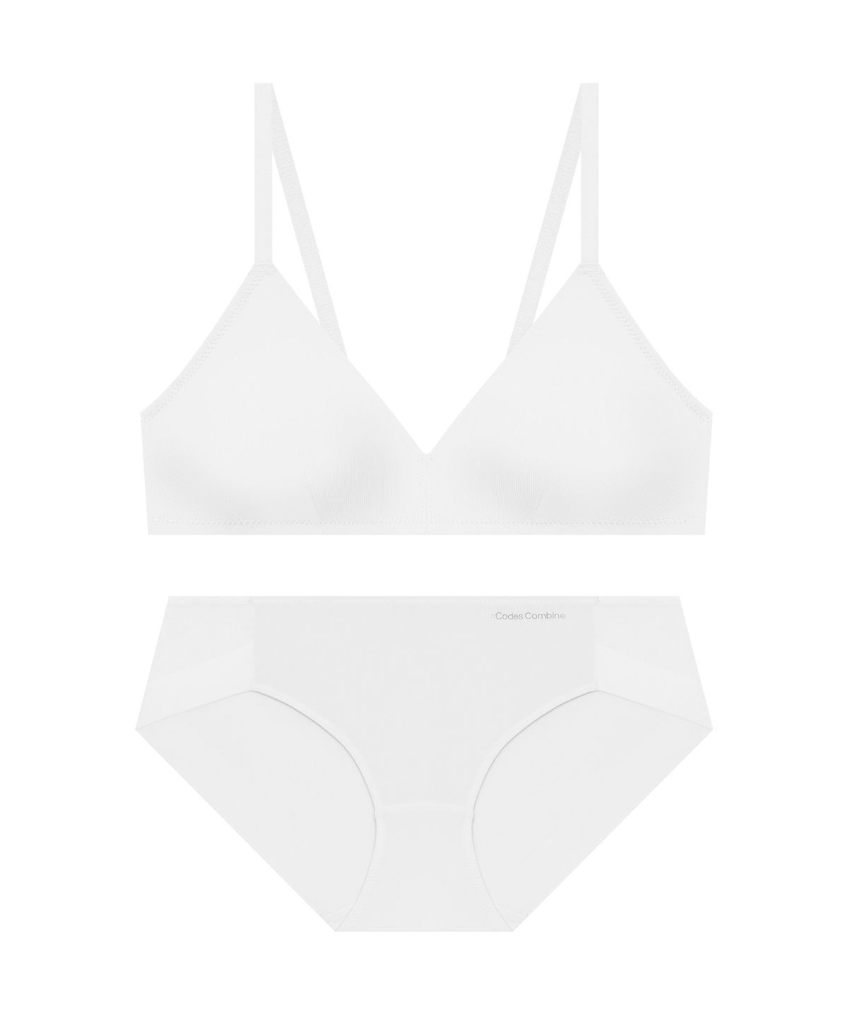 코데즈컴바인 이너웨어(CODES COMBINE INNERWEAR) 백 로고포인트 후크리스 브라렛 햄팬티 세트