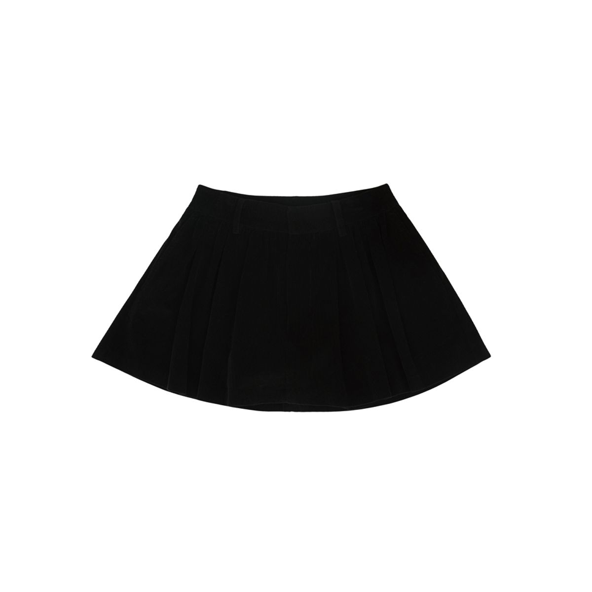 피브비(PIV’VEE) Shirring Corduroy Mini Skirt (ebony black)