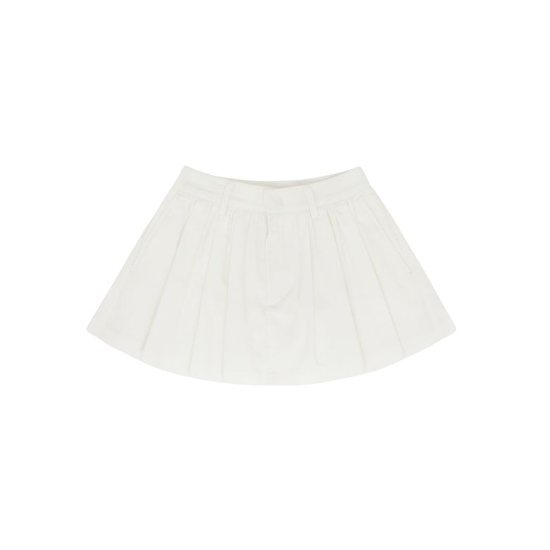 Shirring Corduroy Mini Skirt (cloud white)