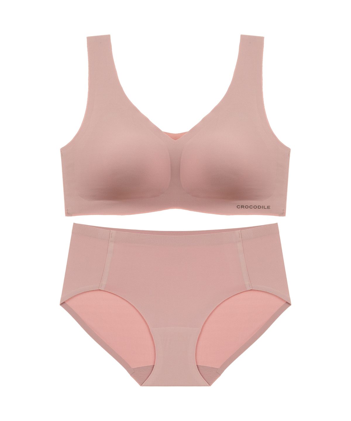 크로커다일 이너웨어(CROCODILE INNERWEAR) 인견 몰드부착 스킨컬렉션 브라팬티 세트 (4colors)