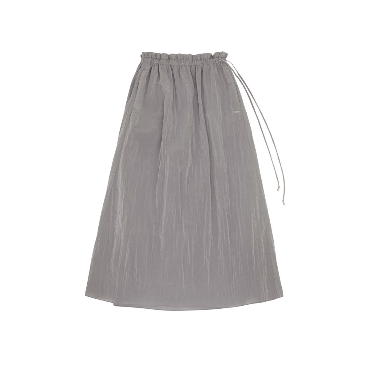 피브비(PIV’VEE) Frill Waist Long Skirt (space silver)