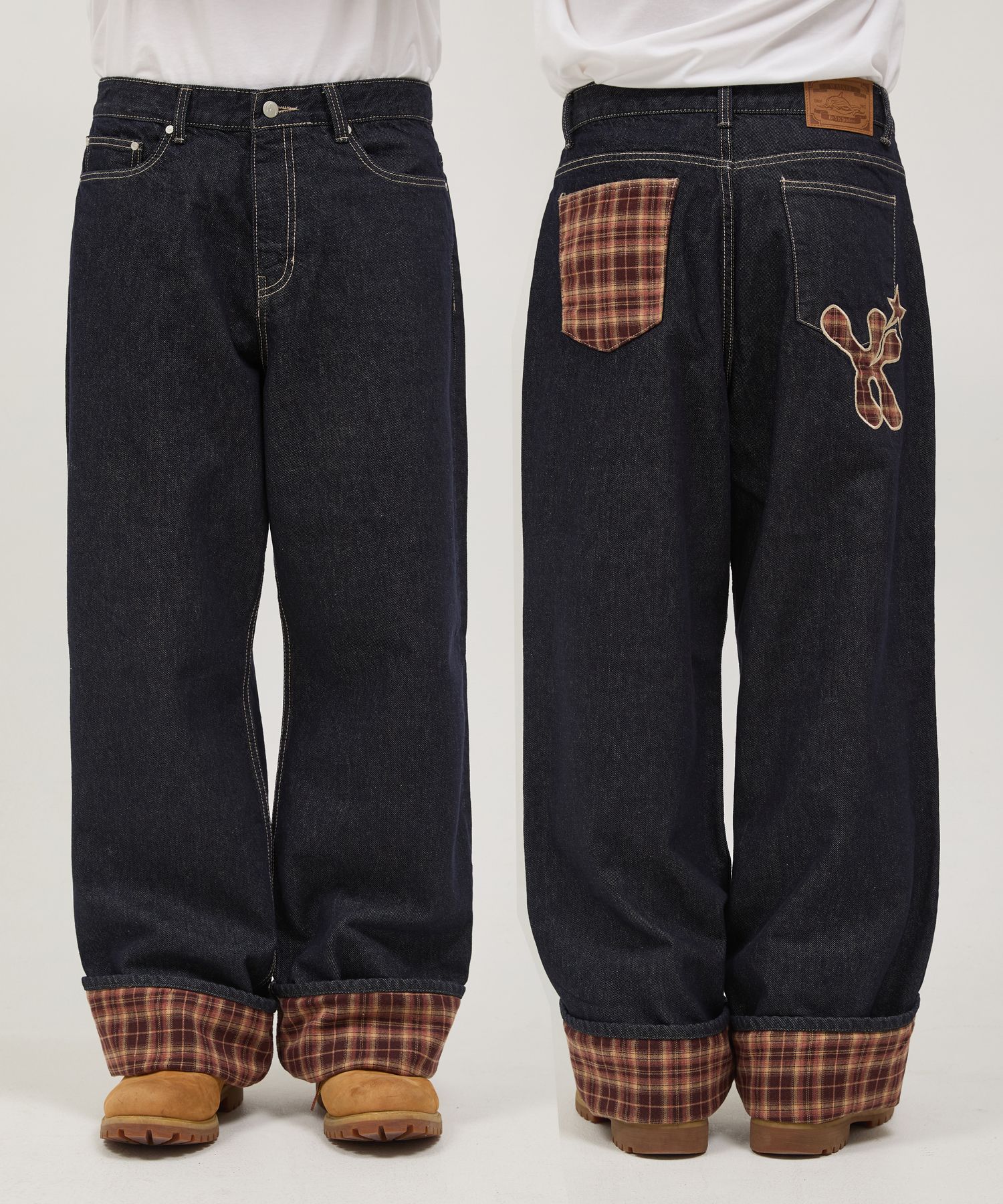 waikeiデニムパンツ YK アップリケデニムパンツイエローウォッシング - WaiKei | 60