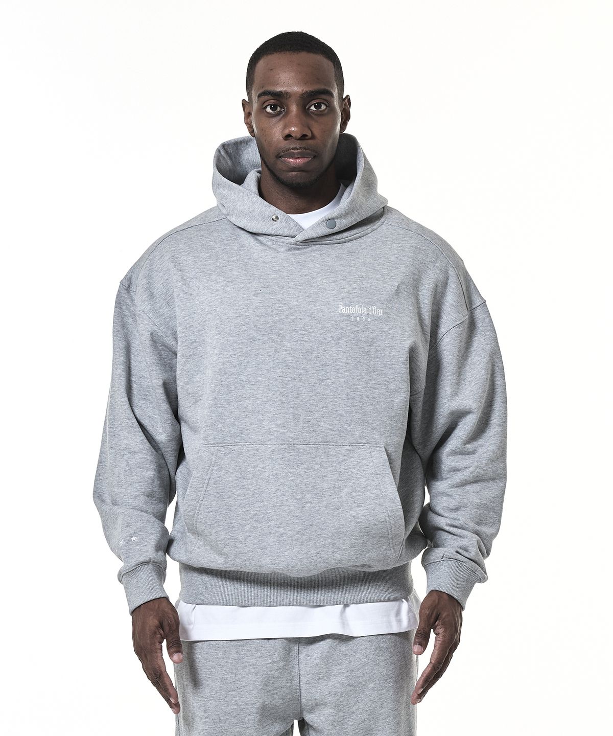 판토폴라도르(PANTOFOLADORO) 데일리 스웨트 후드 티셔츠 M/GREY