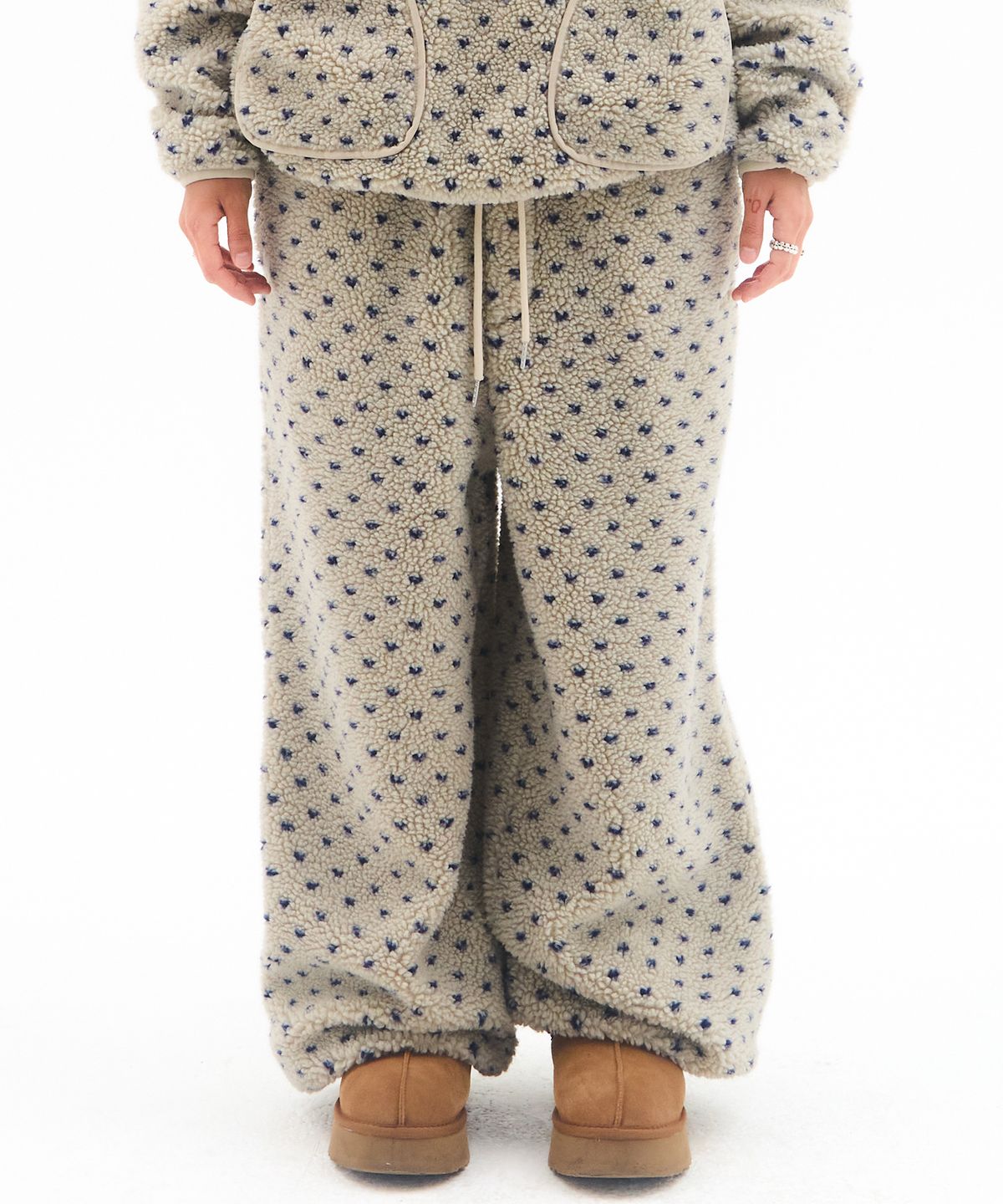 아메스 월드와이드(AMES-WORLDWIDE) FLEECE WIDE JOGGER PANTS BEIGE