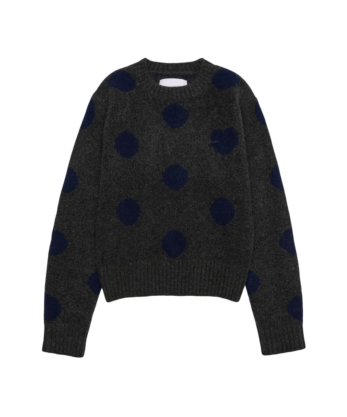 아메스 월드와이드(AMES-WORLDWIDE) DOT PULLOVER KNIT CHARCOAL