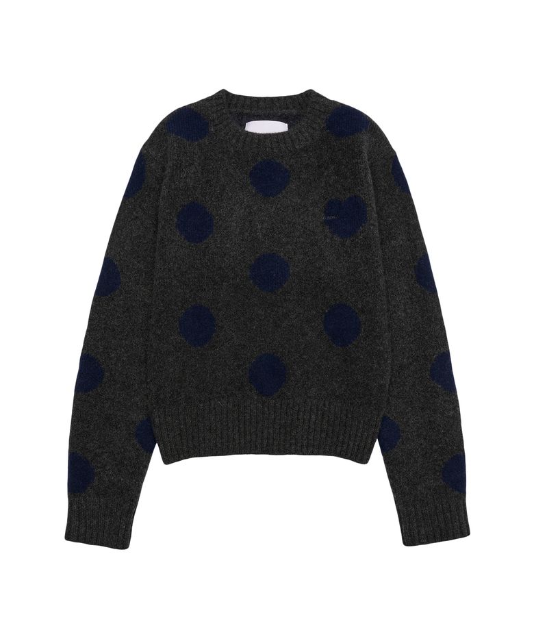 DOT PULLOVER KNIT CHARCOAL