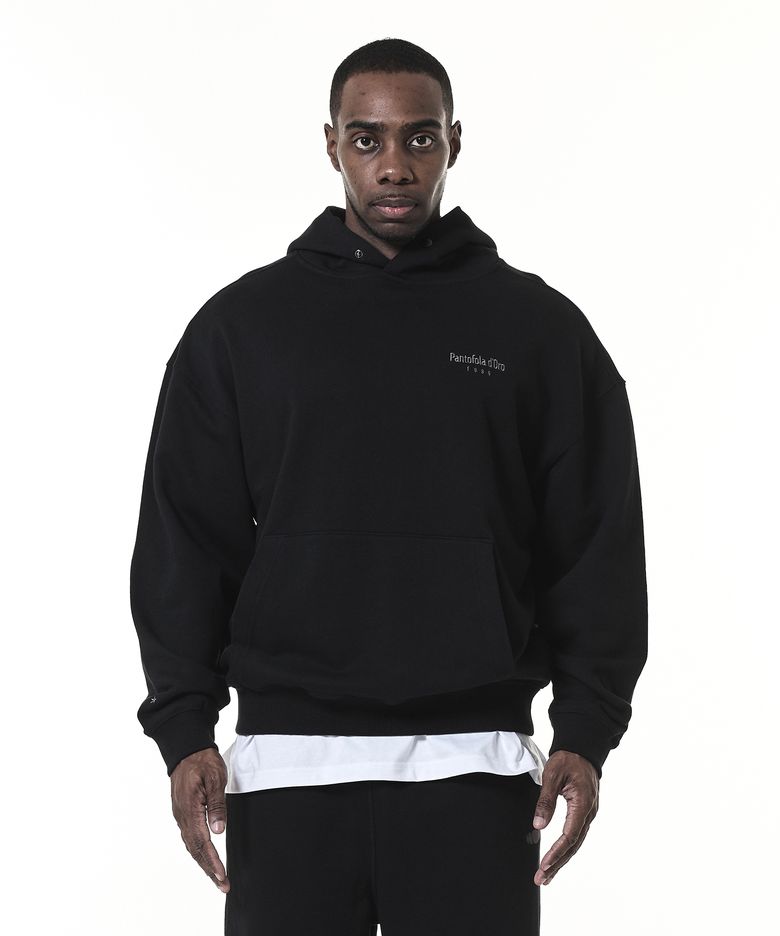 데일리 스웨트 후드 티셔츠 BLACK