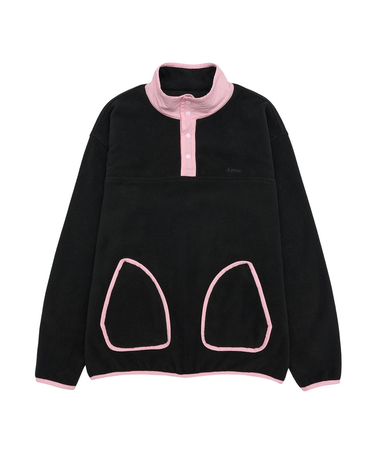 아메스 월드와이드(AMES-WORLDWIDE) FLEECE ANORAK BLACK