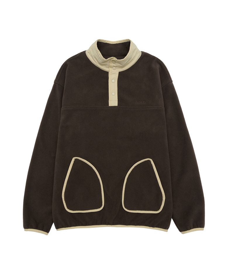FLEECE ANORAK BROWN