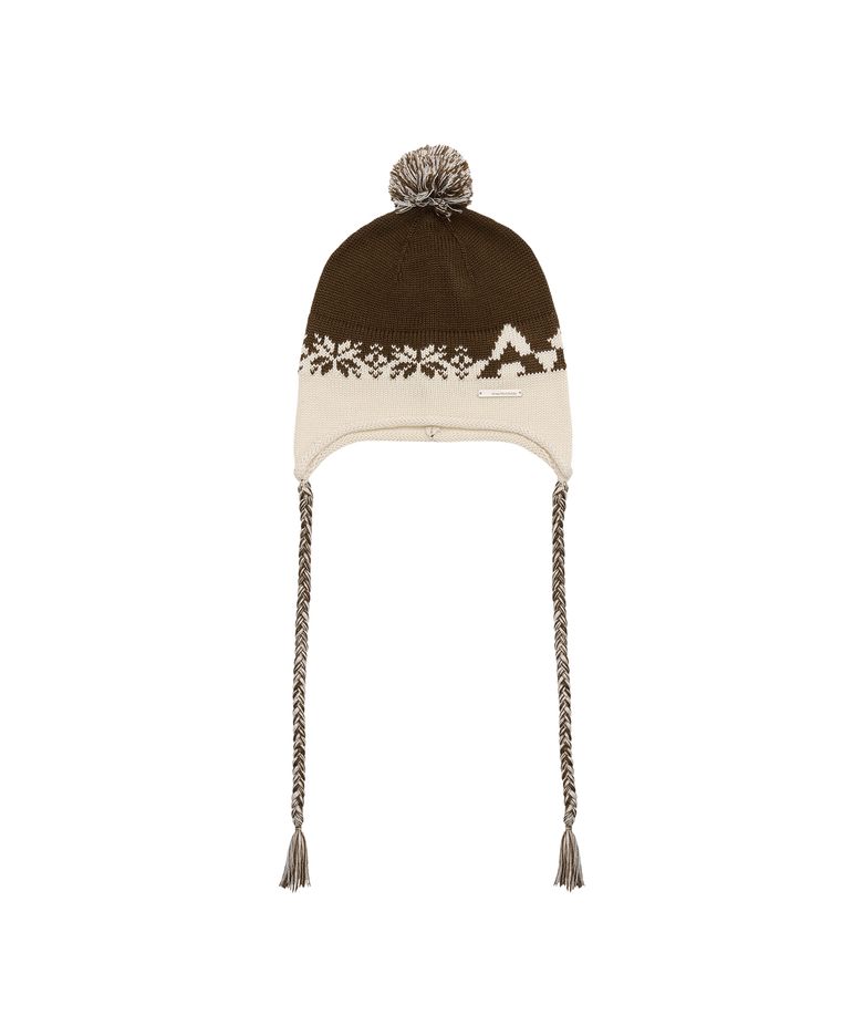 EARFLAP BEANIE BROWN