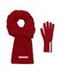 KNIT GLOVES & MUFFLER SET RED