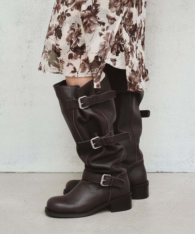 Moon Slouch Biker Boots (3Color) 문슬라우치바이커부츠  25SF05