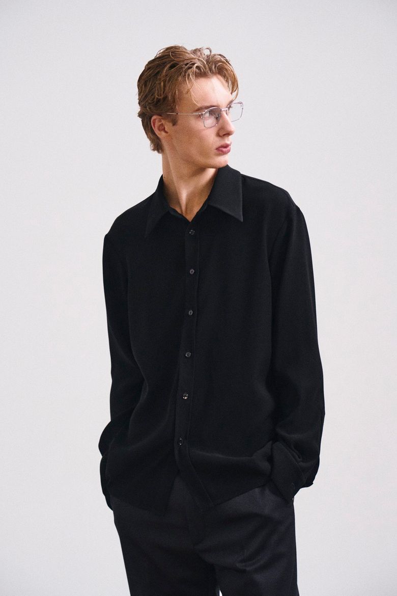 JAPANESE MILPA FABRIC SHIRT (BLACK)
