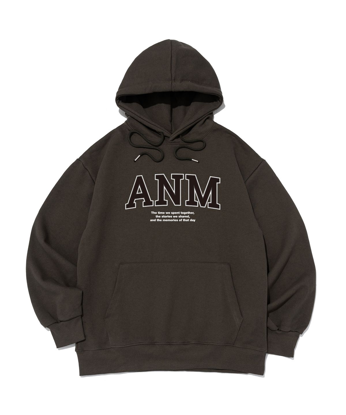 아날로그무드(ANALOG MOOD) ANM 로고 후드티셔츠 (카키)