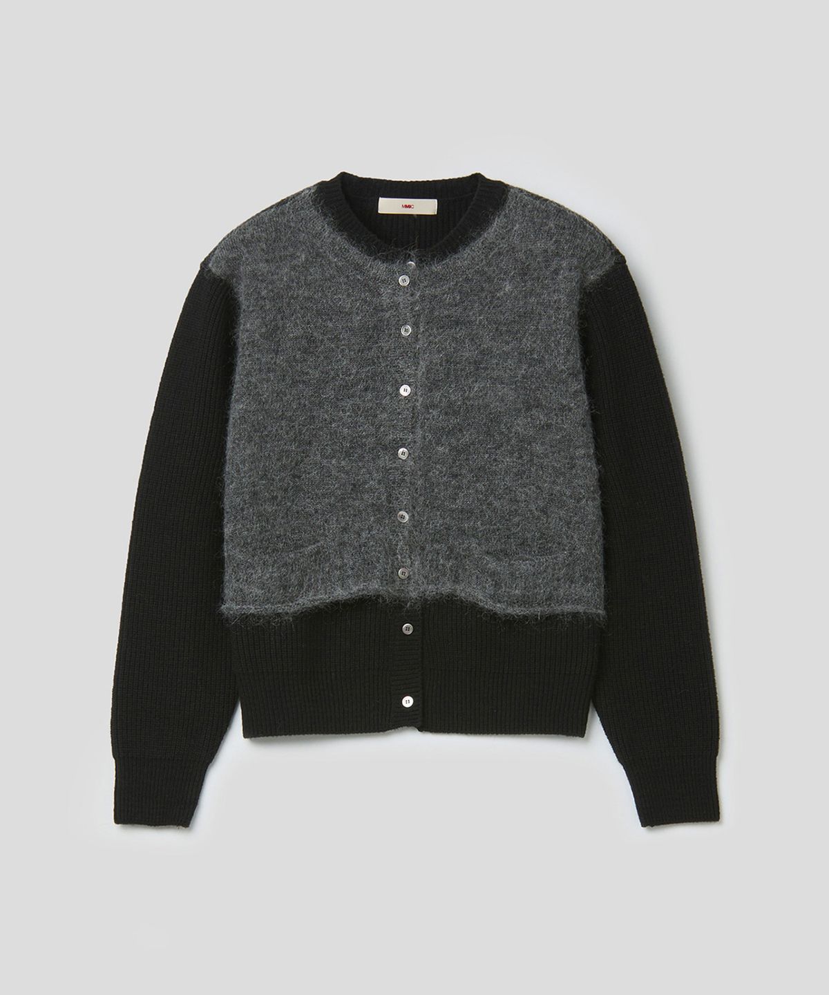 엠엠아이씨(MMIC) OVERLAP CARDIGAN (BLACK)