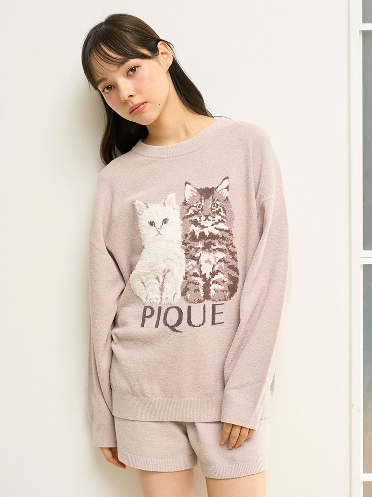 젤라또 피케(GELATO PIQUE) Twins CAT 자카드 풀오버 PWNT254119