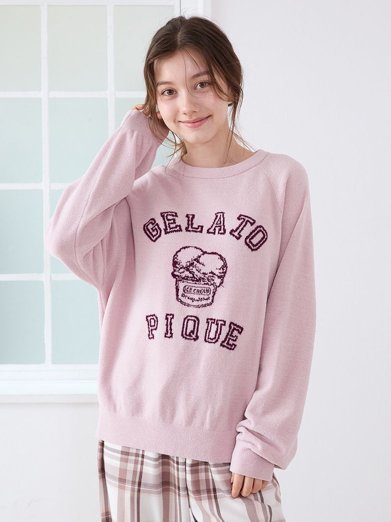 클래식 아이스크림 자카드 풀오버 PWNT254073