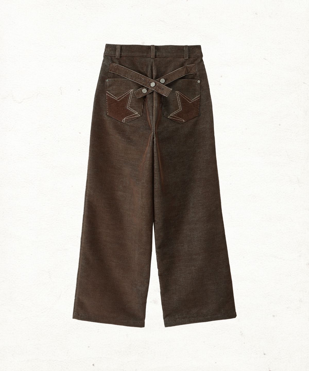 단델(DANDEL) DD star applique corduroy pants (BROWN)
