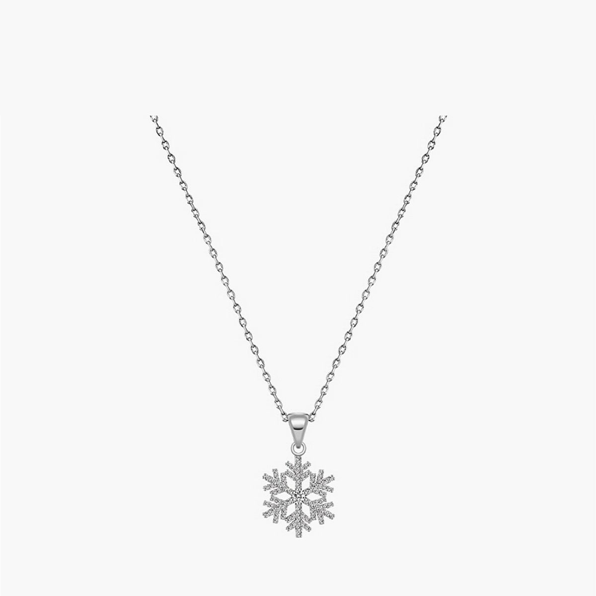모노그래프(MONOGRAPH) 스노우 목걸이 MGNL0358 Rhodium Plated (화이트골드)